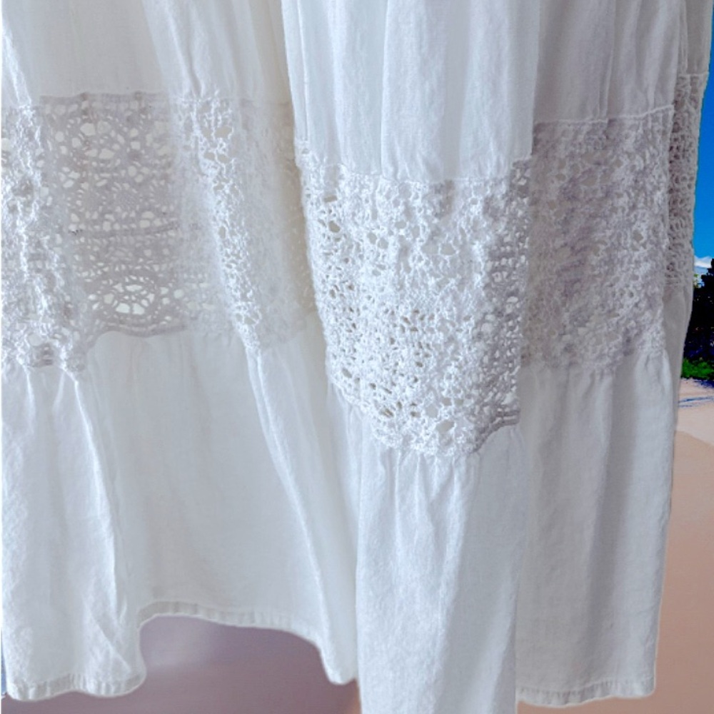 Magic White Maxi Dress with Lace Details - Picture 8 of 12